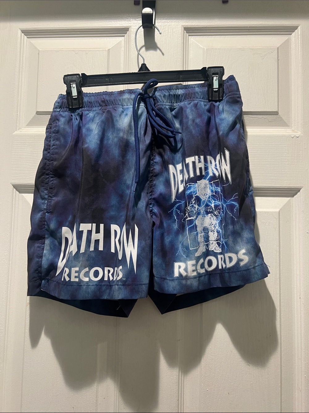 Death Row Records Navy Tie-Dye Men's Swim Trunks